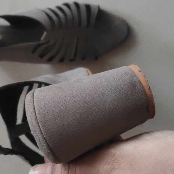 Sale - Sandals heel grey - Picture 3 of 7